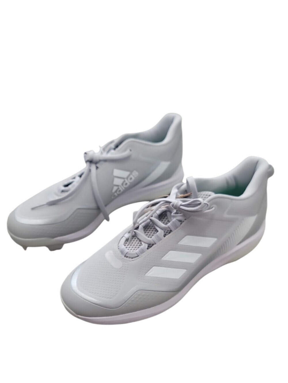 Adidas Mens  Icon 7 TPU Gray and White Men's Baseball Cleat Size 12 NWT